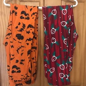 Holiday LulaRoe leggings OS
